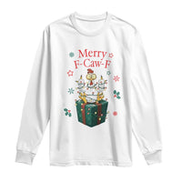 Merry F-Caw-F Chicken Long Sleeve Shirt Funny Christmas Gift - Wonder Print Shop