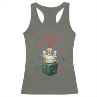 Merry F-Caw-F Chicken Racerback Tank Top Funny Christmas Gift - Wonder Print Shop