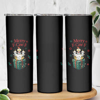 Merry F-Caw-F Chicken Skinny Tumbler Funny Christmas Gift - Wonder Print Shop