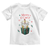 Merry F-Caw-F Chicken Toddler T Shirt Funny Christmas Gift - Wonder Print Shop