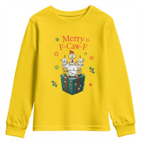 Merry F-Caw-F Chicken Youth Sweatshirt Funny Christmas Gift - Wonder Print Shop