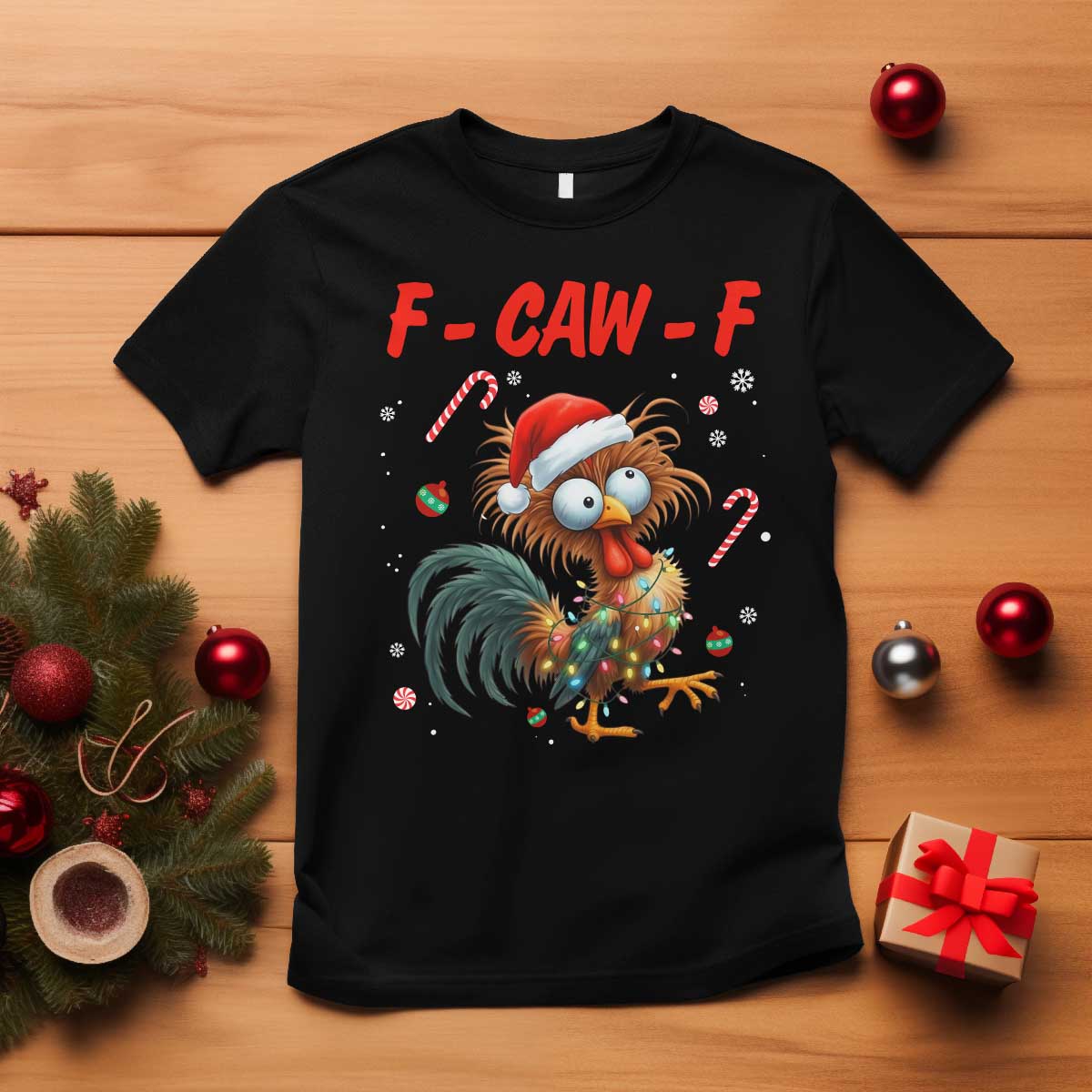 Funny F Caw F Chicken Meme T Shirt Christmas Gift - Wonder Print Shop