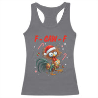 Funny F Caw F Chicken Meme Racerback Tank Top Christmas Gift - Wonder Print Shop
