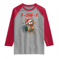 Funny F Caw F Chicken Meme Raglan Shirt Christmas Gift - Wonder Print Shop