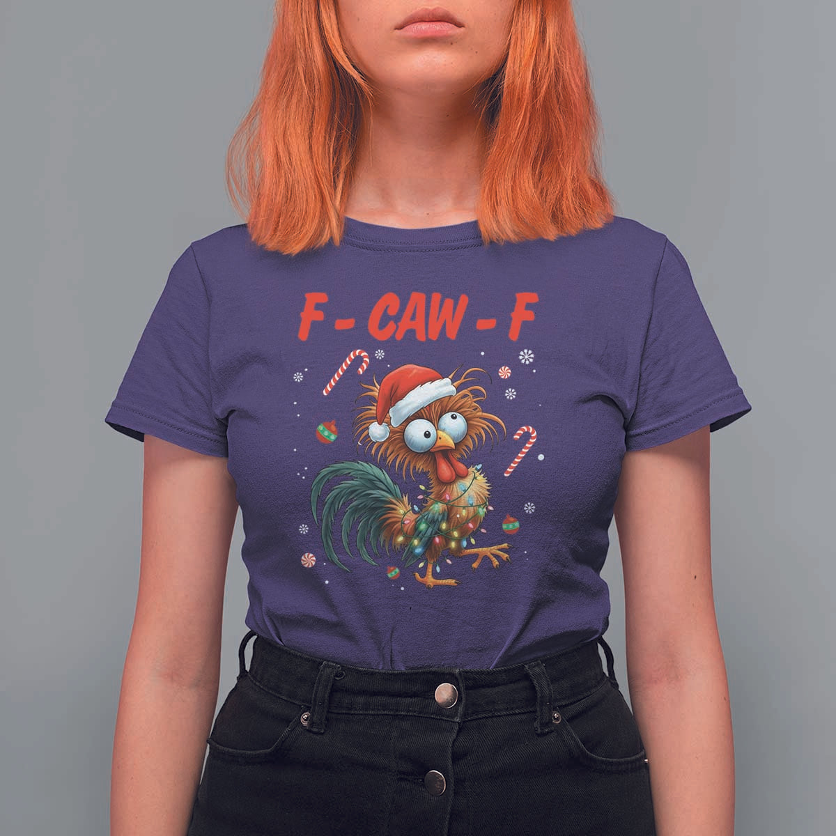 Funny F Caw F Chicken Meme T Shirt For Women Christmas Gift - Wonder Print Shop