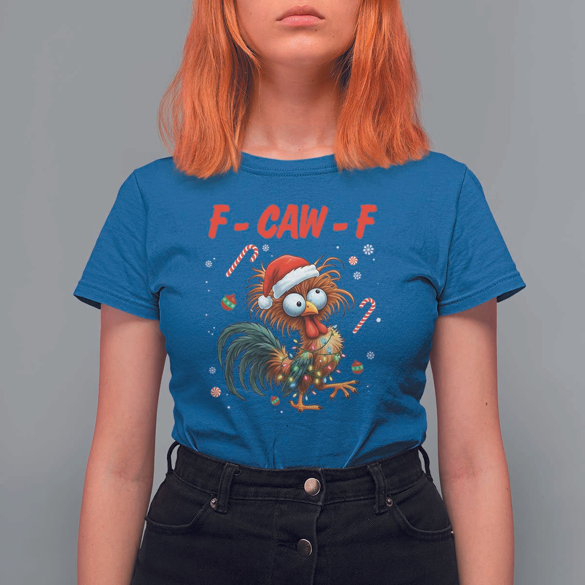 Funny F Caw F Chicken Meme T Shirt For Women Christmas Gift - Wonder Print Shop