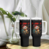 Funny F Caw F Chicken Meme Tumbler With Handle Christmas Gift - Wonder Print Shop