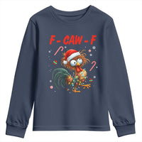 Funny F Caw F Chicken Meme Youth Sweatshirt Christmas Gift - Wonder Print Shop