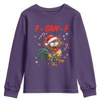 Funny F Caw F Chicken Meme Youth Sweatshirt Christmas Gift - Wonder Print Shop