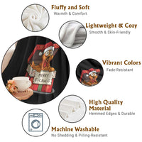 Merry F Caw F Santa Chicken Throw Blanket Funny Christmas Gift - Wonder Print Shop