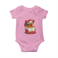 Merry F Caw F Santa Chicken Baby Onesie Funny Christmas Gift - Wonder Print Shop