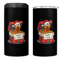 Merry F Caw F Santa Chicken 4 in 1 Can Cooler Tumbler Funny Christmas Gift - Wonder Print Shop