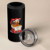 Merry F Caw F Santa Chicken 4 in 1 Can Cooler Tumbler Funny Christmas Gift - Wonder Print Shop
