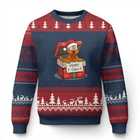 Merry F Caw F Santa Chicken Ugly Christmas Sweater Funny Xmas Gift - Wonder Print Shop