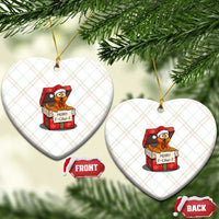 Merry F Caw F Santa Chicken Ceramic Ornament Funny Xmas Gift - Wonder Print Shop