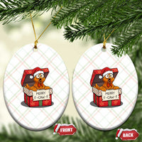 Merry F Caw F Santa Chicken Ceramic Ornament Funny Xmas Gift - Wonder Print Shop