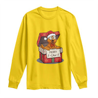Merry F Caw F Santa Chicken Long Sleeve Shirt Funny Christmas Gift - Wonder Print Shop