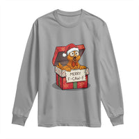 Merry F Caw F Santa Chicken Long Sleeve Shirt Funny Christmas Gift - Wonder Print Shop