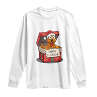 Merry F Caw F Santa Chicken Long Sleeve Shirt Funny Christmas Gift - Wonder Print Shop