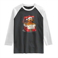 Merry F Caw F Santa Chicken Raglan Shirt Funny Christmas Gift - Wonder Print Shop