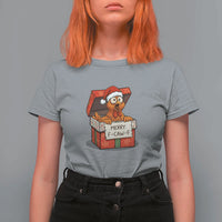 Merry F Caw F Santa Chicken T Shirt For Women Funny Christmas Gift - Wonder Print Shop