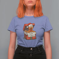 Merry F Caw F Santa Chicken T Shirt For Women Funny Christmas Gift - Wonder Print Shop