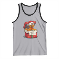 Merry F Caw F Santa Chicken Tank Top Funny Christmas Gift - Wonder Print Shop