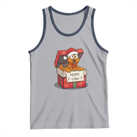 Merry F Caw F Santa Chicken Tank Top Funny Christmas Gift - Wonder Print Shop