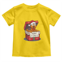 Merry F Caw F Santa Chicken Toddler T Shirt Funny Christmas Gift - Wonder Print Shop