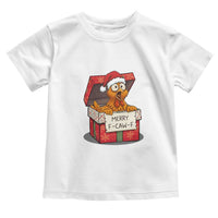 Merry F Caw F Santa Chicken Toddler T Shirt Funny Christmas Gift - Wonder Print Shop