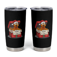 Merry F Caw F Santa Chicken Tumbler Cup Funny Christmas Gift - Wonder Print Shop