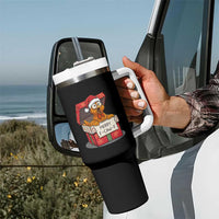 Merry F Caw F Santa Chicken Tumbler With Handle Funny Christmas Gift - Wonder Print Shop