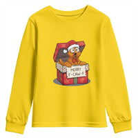 Merry F Caw F Santa Chicken Youth Sweatshirt Funny Christmas Gift - Wonder Print Shop