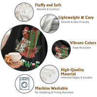 F Caw F Chicken Throw Blanket Funny Farm Life Holiday Gift - Wonder Print Shop