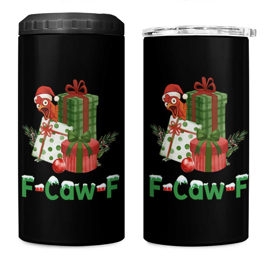 F Caw F Chicken 4 in 1 Can Cooler Tumbler Funny Farm Life Holiday Gift - Wonder Print Shop