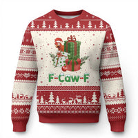 F Caw F Chicken Ugly Christmas Sweater Funny Farm Life Holiday Gift - Wonder Print Shop
