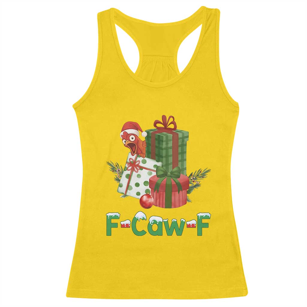 F Caw F Chicken Racerback Tank Top Funny Farm Life Holiday Gift - Wonder Print Shop