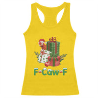 F Caw F Chicken Racerback Tank Top Funny Farm Life Holiday Gift - Wonder Print Shop