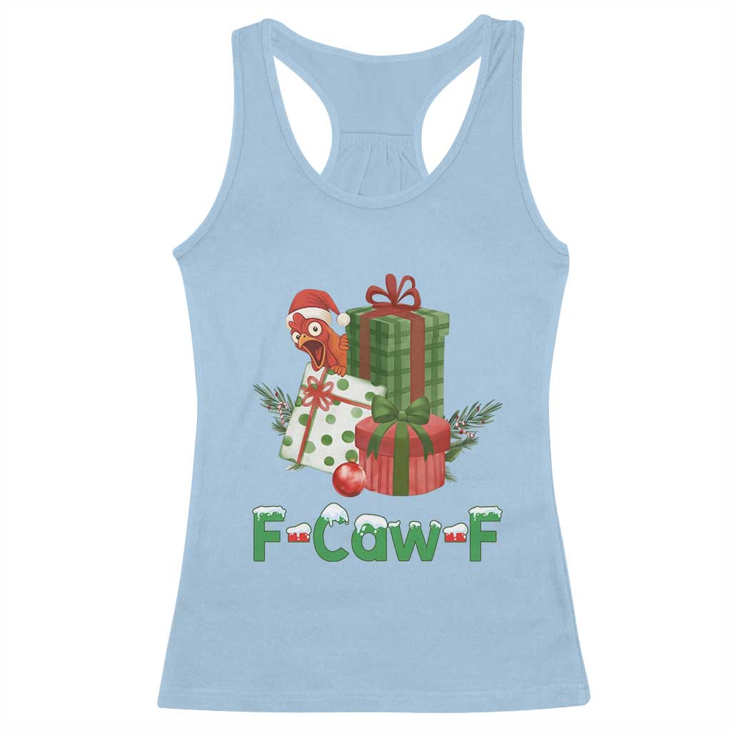 F Caw F Chicken Racerback Tank Top Funny Farm Life Holiday Gift - Wonder Print Shop