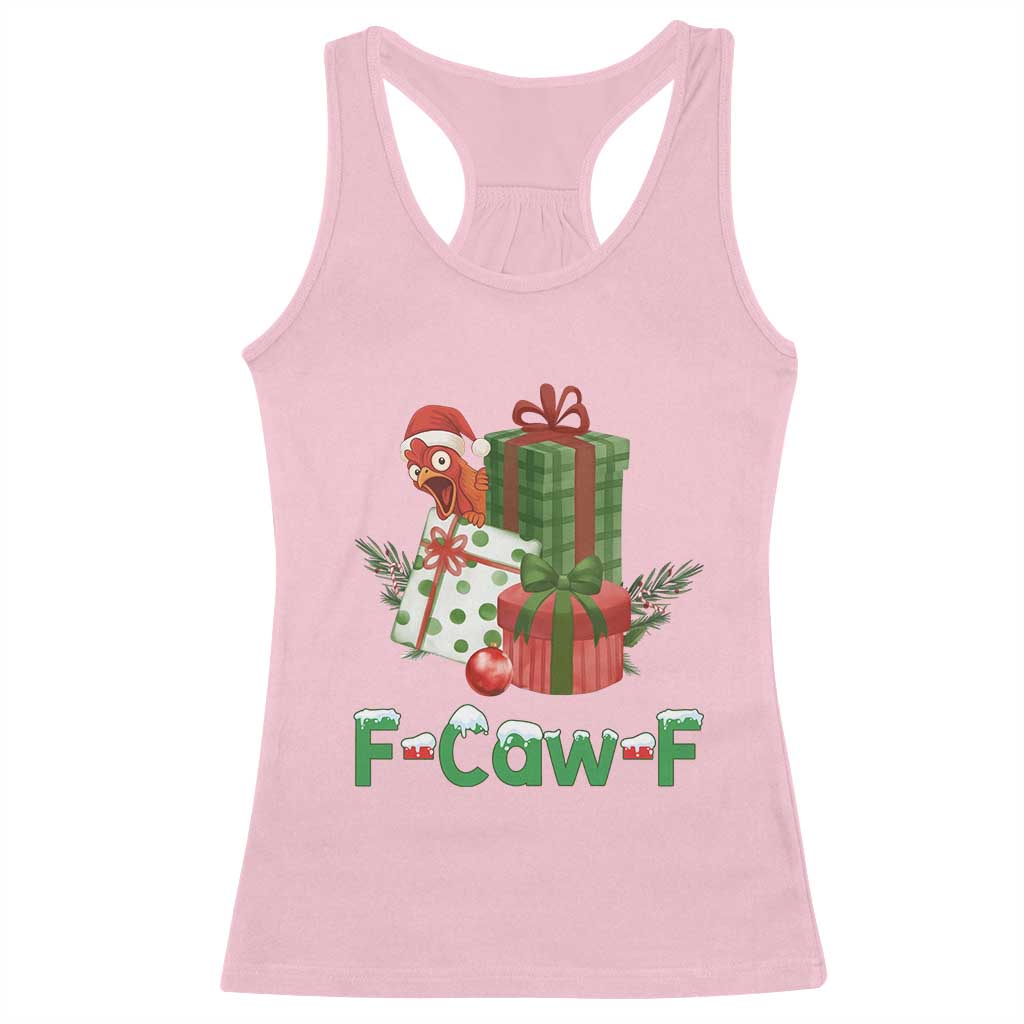 F Caw F Chicken Racerback Tank Top Funny Farm Life Holiday Gift - Wonder Print Shop