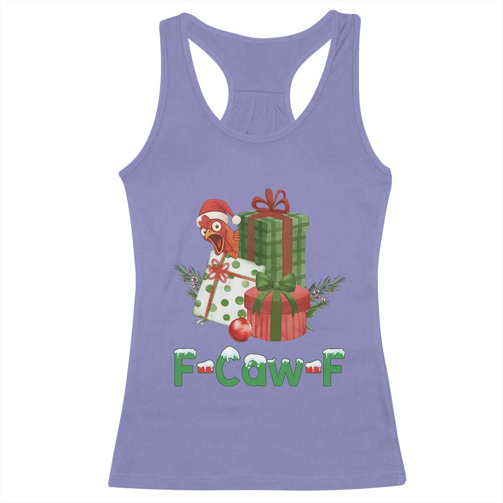 F Caw F Chicken Racerback Tank Top Funny Farm Life Holiday Gift - Wonder Print Shop