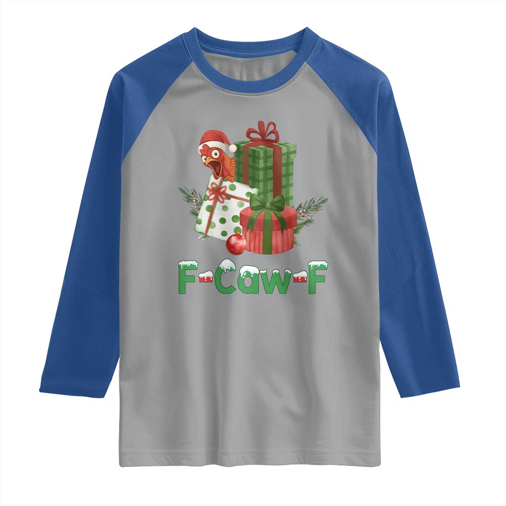 F Caw F Chicken Raglan Shirt Funny Farm Life Holiday Gift - Wonder Print Shop