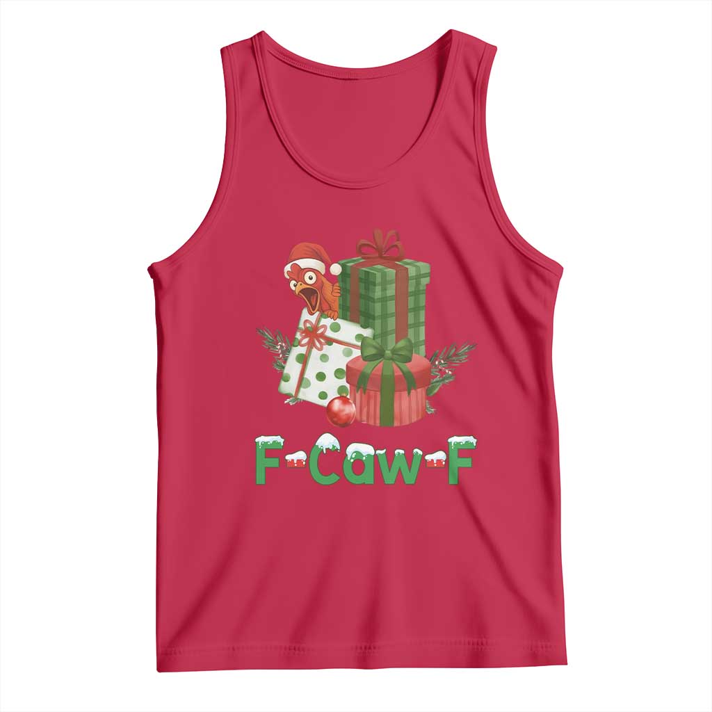 F Caw F Chicken Tank Top Funny Farm Life Holiday Gift - Wonder Print Shop