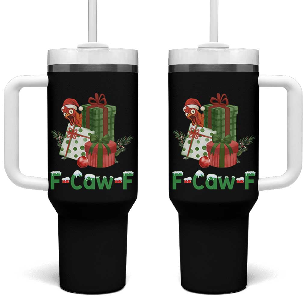F Caw F Chicken Tumbler With Handle Funny Farm Life Holiday Gift - Wonder Print Shop