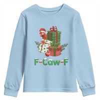 F Caw F Chicken Youth Sweatshirt Funny Farm Life Holiday Gift - Wonder Print Shop