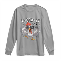Funny F Caw F Chicken Sarcastic Joke Gift Long Sleeve Shirt - Wonder Print Shop