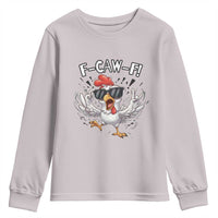 Funny F Caw F Chicken Sarcastic Joke Gift Youth Sweatshirt - Wonder Print Shop