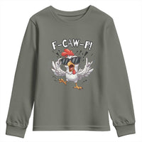 Funny F Caw F Chicken Sarcastic Joke Gift Youth Sweatshirt - Wonder Print Shop