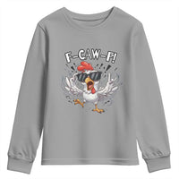Funny F Caw F Chicken Sarcastic Joke Gift Youth Sweatshirt - Wonder Print Shop