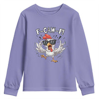 Funny F Caw F Chicken Sarcastic Joke Gift Youth Sweatshirt - Wonder Print Shop